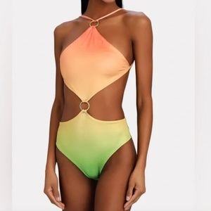 NWOT Baobab Kira Cut-Out Ombré Gradient One-Piece Swimsuit 12874 Size S